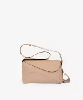 Сумка из натуральной зернистой кожи бежевая GLVR (One size)