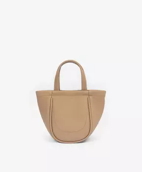Сумка из натуральной зернистой кожи бежевая GLVR (One size)