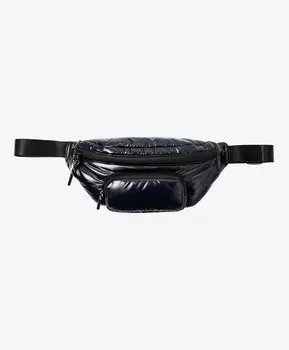Сумка поясная из глянцевой влагостойкой плащовки синяя Gulliver (One size)