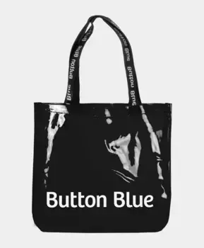 Сумка шоппер черная Button Blue (One size)