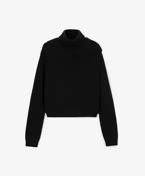 Свитер, состоящий из джемпера с правым рукавом и свитера с левым рукавом, черный GLVR