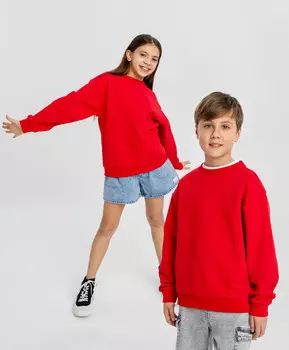 Свитшот базовый оверсайз красный детский Button Blue (158)