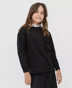 Свитшот черный Button Blue (164)