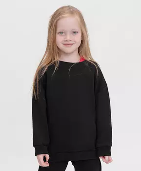 Свитшот из футера черный Button Blue