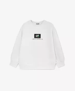 Свитшот оверсайз белый для девочки Gulliver (152)