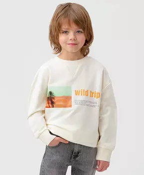 Свитшот с принтом белый Button Blue (98)