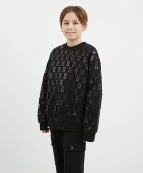 Свитшот с принтом чёрный для мальчика Gulliver
