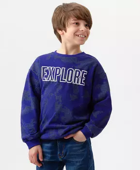 Свитшот с принтом синий Button Blue (158)