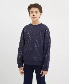 Свитшот с принтом синий для мальчика Gulliver (152)