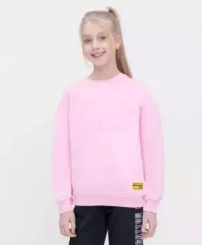 Свитшот с рельефным принтом розовый Button Blue (134)