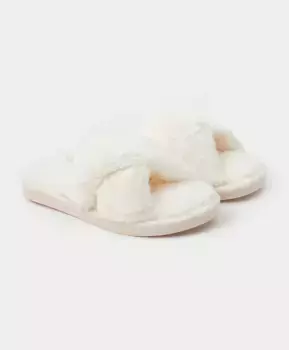 Тапочки домашние плюшевые бежевые Button Blue (39)