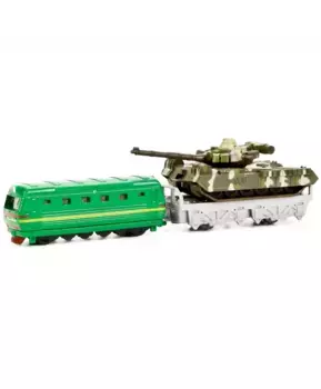 Технопарк Набор игровой Локомотив и танк Т-90 на платформе