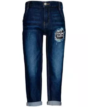 Темно-синие прямые джинсы Button Blue (152)