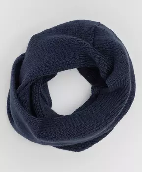 Темно-синий вязаный воротник Button Blue