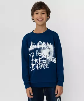 Темно-синяя толстовка Button Blue