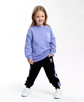 Толстовка фиолетовая с принтом Button Blue (98)