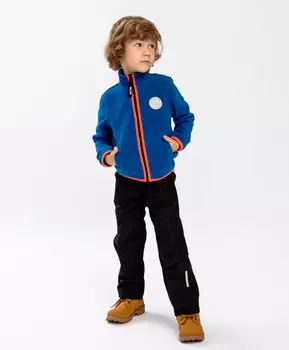 Толстовка флисовая на молнии синяя Button Blue (98)