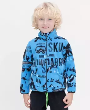 Толстовка флисовая синяя Button Blue (104)