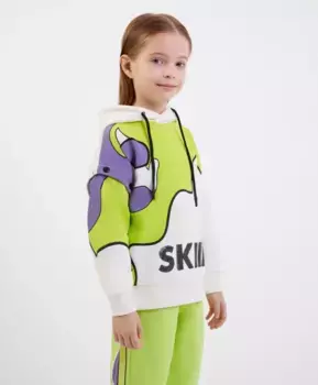 Толстовка из футера молочного цвета Gulliver (134)