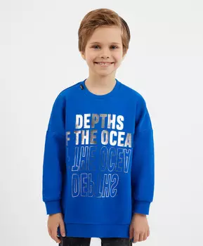 Толстовка из футера синяя Gulliver (122)