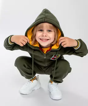 Толстовка на молнии цвета хаки Button Blue (98)