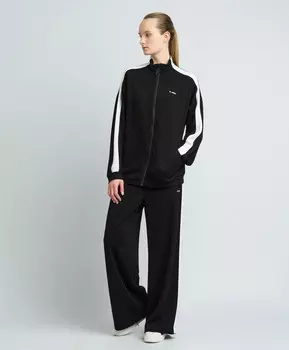 Толстовка на молнии и с лампасами для женщины черная Jumkey