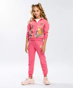 Толстовка на молнии розовая Button Blue (128)