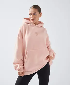 Толстовка оверсайз с капюшоном для женщины розовая Jumkey