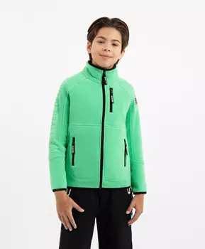 Толстовка распашная из флиса зелёная для мальчика Gulliver