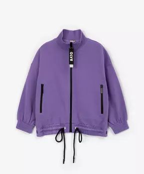 Толстовка распашная из футера фиолетовая Gulliver (128)