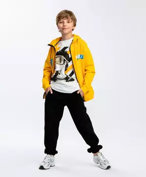 Толстовка с принтом желтая Button Blue (158)