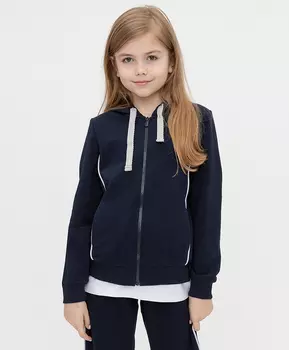 Толстовка синяя на молнии Button Blue