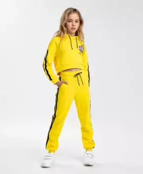 Толстовка укороченная желтая Button Blue (152)
