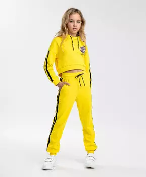 Толстовка укороченная желтая Button Blue (158)