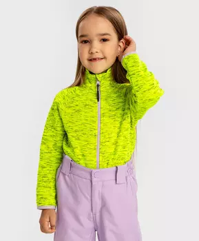 Толстовка утепленная на молнии салатовая для девочки Button Blue (104)