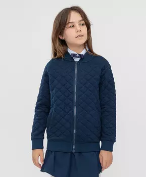 Толстовка утепленная на молнии синяя Button Blue (158)