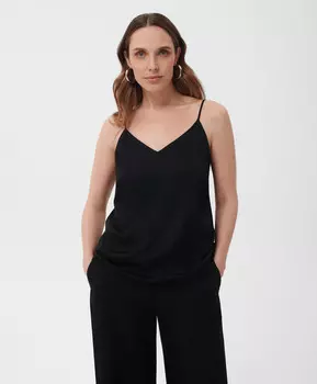 Топ с тонкими регулируемыми лямками черный GLVR (XL)