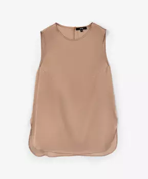 Топ с заниженной линией спинки и разрезами в боковых швах бежевый GLVR (XL)