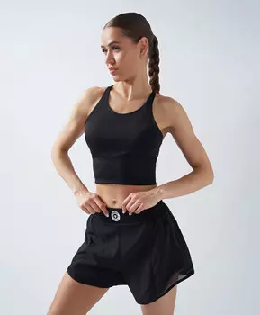 Топ спортивный с мягкими чашками для женщины черный Jumkey (50 (XL))