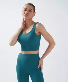 Топ спортивный с мягкими чашками для женщины зеленый Jumkey (42 (XS))
