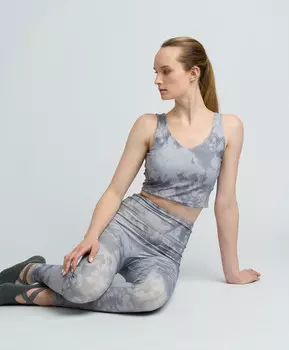 Топ спортивный с мягкими чашками для женщины серый Jumkey