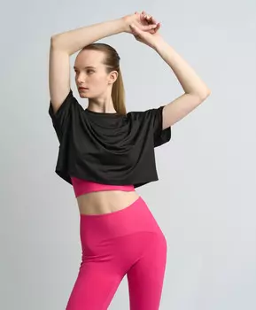 Топ спортивный укороченный для женщины черный Jumkey