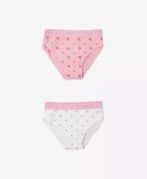 Трусы-слипы комплект из 2-х штук для девочки мультицвет Gulliver