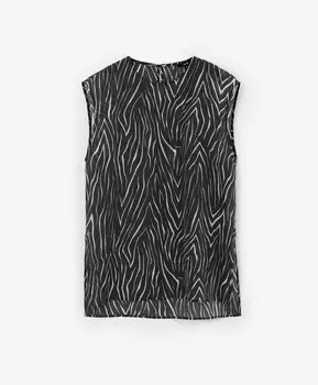 Туника прямой свободной формы с принтом зебра GLVR (XL)