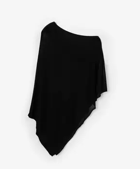 Туника с открытым плечом черная GLVR (XL)