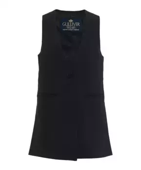 Удлиненный черный жилет Gulliver (140)