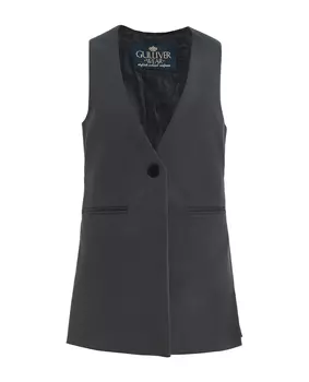 Удлиненный серый жилет Gulliver