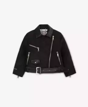 Куртка-косуха утепленная стеганая черная для девочек Gulliver (116)
