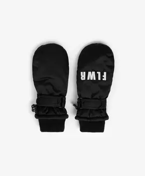 Варежки плащевые чёрные для девочки Gulliver (12)