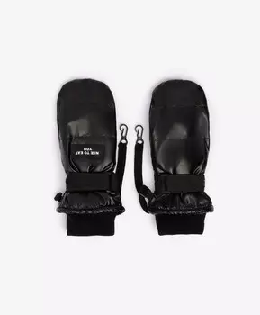 Варежки плащевые чёрные для мальчика Gulliver